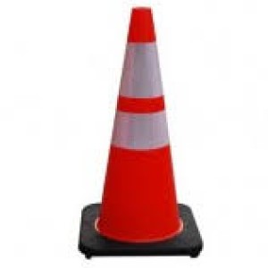 Pvc Traffic Cone With Reflective Strip 4.5Kg, Base-490X490Mm Orange