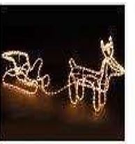 Outdoor & Indoor Deer With Cart With Light, Size 245*45*21cm, Warm White