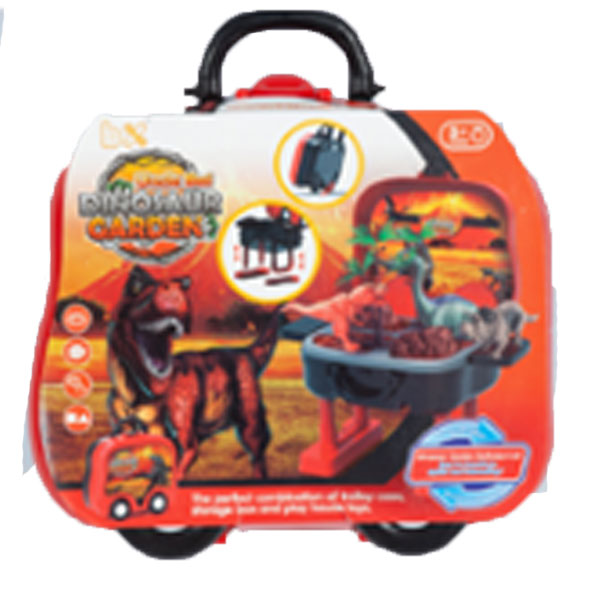 Uncle Bai Dinosaur Garden Toy Set In Suitcase 15pc Set