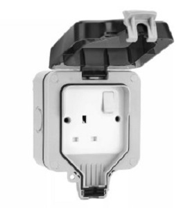 Single Switched 13A Outdoor Weatherproof Socket