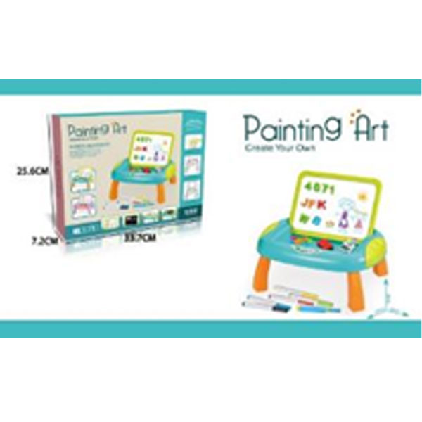 Painting Art, Magnetic Blackboard With Color Pen X 5, 12pc Chalk, Numbers & Letters, Eraser & Chalk Clip