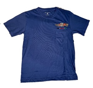 T-Shirt With Hakuna Matata & Big 5 Animal Embroided Asstd Size, Blue