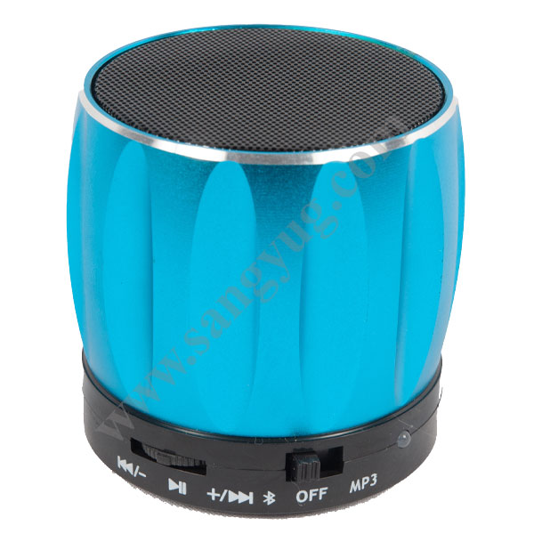 Bluetooth Speaker Tf Card+Handsfree+Fm Radio+Voice Reminding+Audio Input Bt-2 Blue