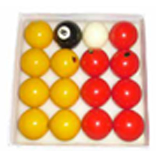 Pool Balls Plain. Red/Yellow