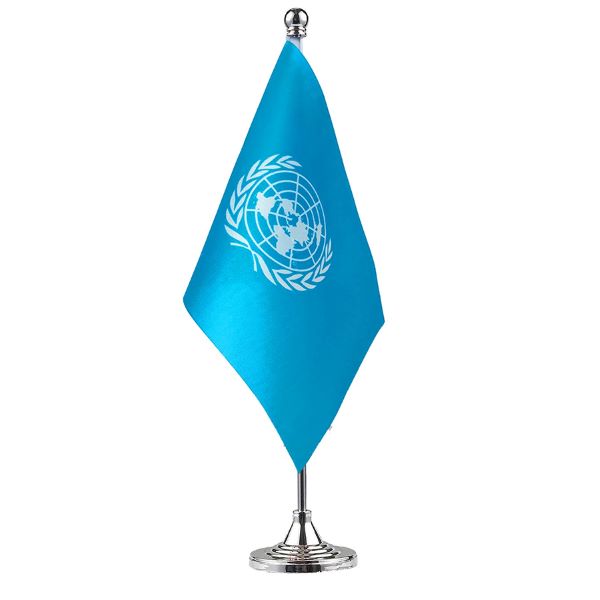Flag With Stick And Base 4inchX6inch Un