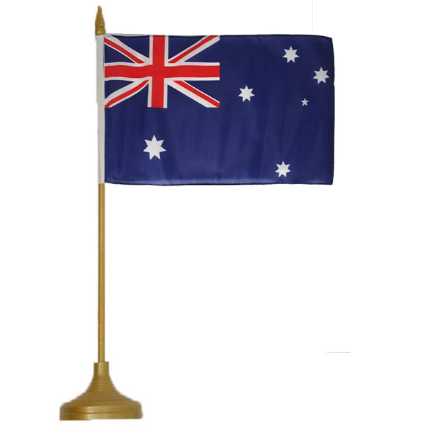 Flag With Stick And Base 6inchX9inch Australia