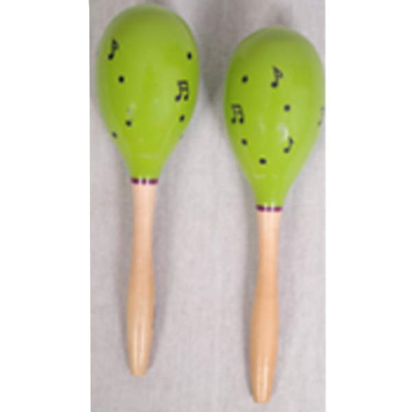 Wooden Maracas Kawasaki, 18cm In Window Box, Per Pair