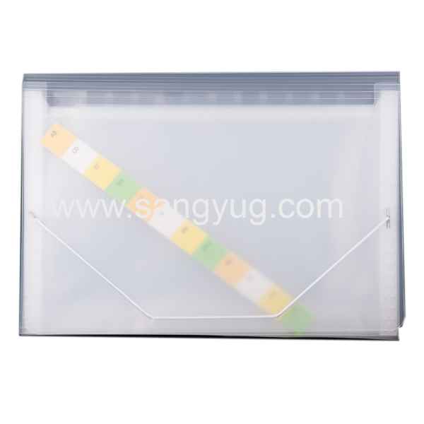 Expanding File With Elastic Band, 12 Pocket 385X260Mm, 0.6/0.13Mm Sunpower