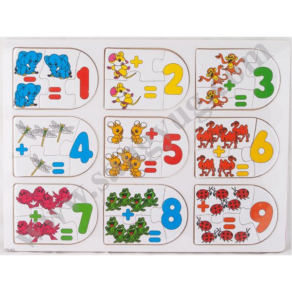 Wooden Puzzle Number 0-9 A4
