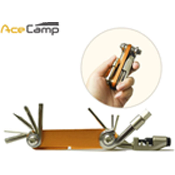 All-In-1 Bike Tools 187G, 3.87X1.6X1inch Includes 14 Tools Hardened Steel Lightweight Ace Camp