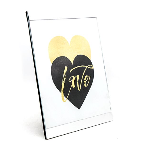 Aluminum Top & Bottom Silver Frame With Valvet Back - 8X10