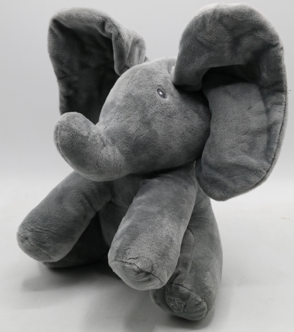 Soft Toy Elephant, 30cm W/Big Ear With Music Plays By Pressing Legs, Uses AAX3 Battery