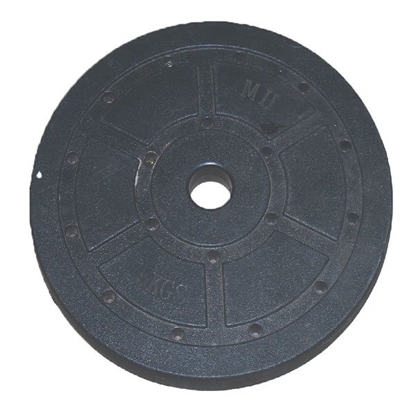 Olympic Weight Plates 15 Kg Iron Ore Inside With Black Plastic Finishing.