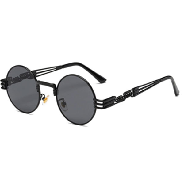 Sunglass Metal Frame With PC Lens, C1, Black, With Case