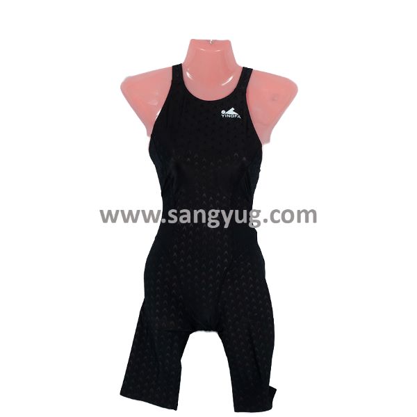 Women S Full Swim Costume Upto Knee, Ying Fa Black, Size XS