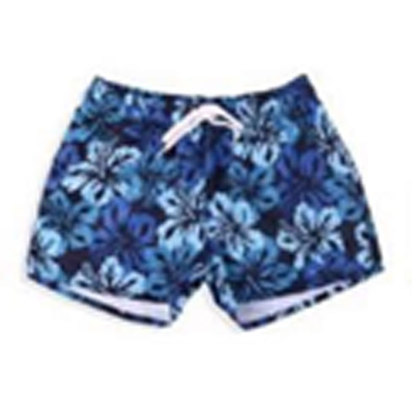 Beach Short For Children, Size 120, Blue With Flower Design