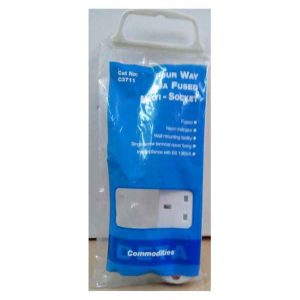 Extension Socket Fused 4Way Without Cable Deta White