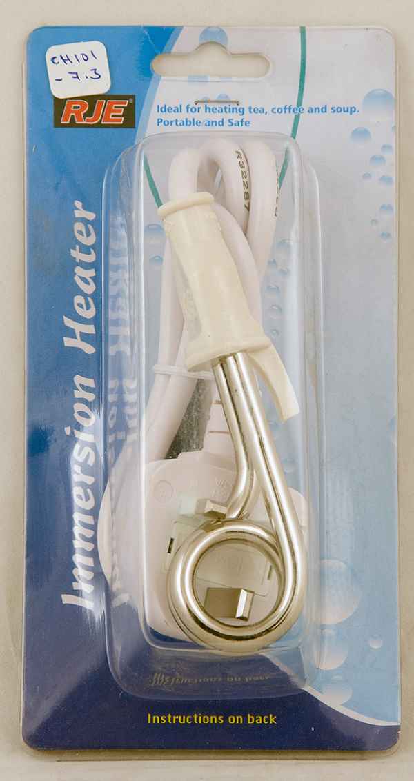 Immersion Heater 110V/125W; 240V/500W Dual Voltage, 3Ft Cord Ideal For Soup, Tea, Coffee Etc In Mug, 7.3Cm