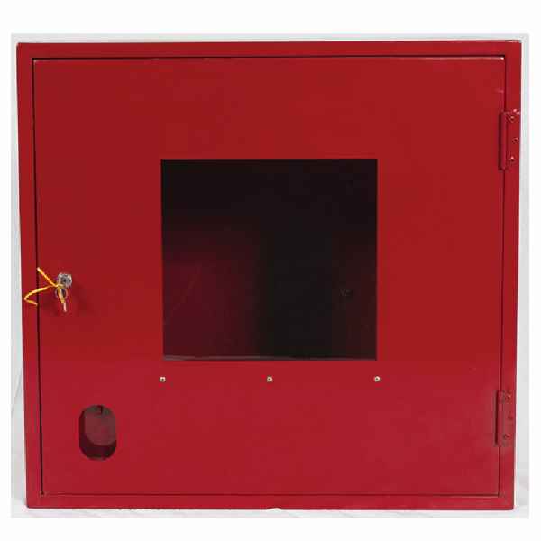 Cabinet Only For Hose Reel, With Glass Window, Keyguard And Lock, 650X650X300Mm Red