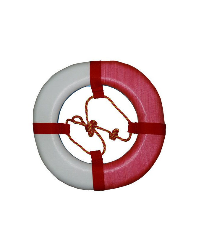 Rescue Ring With Coloured Rope 22inch