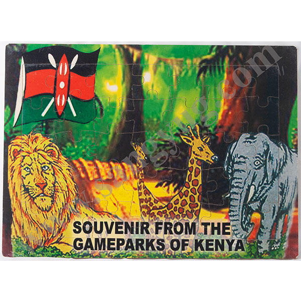 Puzzle, Wooden With Kenya Map Sunpower Puzzle Wooden