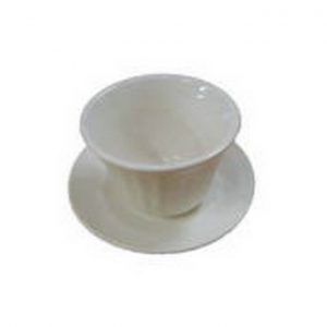 Porcelain 4 Pcs Bb Cups + 4 Pcs Gold Saucers + Pot D