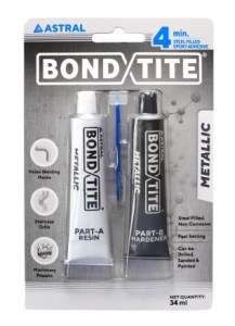 Bondtite Metalic Steel Filled Epoxy Adhesive In Two Part A&B, 34ml Blister Pack