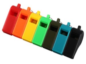 Plastic Whistle With Lanyard Assorted Color, 7G