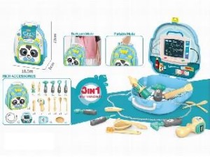 Toy Doctor Set, 18Pcs In Plastic Storage Medical Bag, 3-in-1