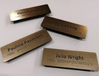 Rectangle Name Plate Engraved With Magnet