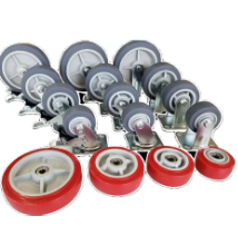 Heavy Duty PU Castor Wheel Plate Swivel, Double Ball Bearing, Wheel Size 100*50mm