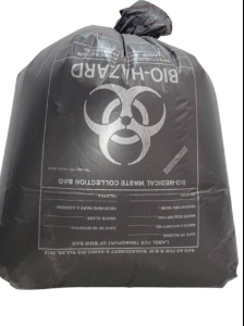 Black - General Medical Waste Bag Size-50*65Cm, Pack Of 25