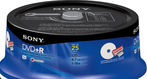 Dvd+R 4.7Gb In Spindle 25 Sony