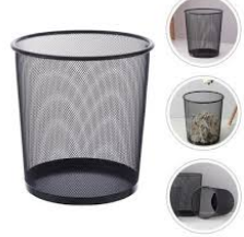 Dustbin Iron Paint Body 225X270Mm Black