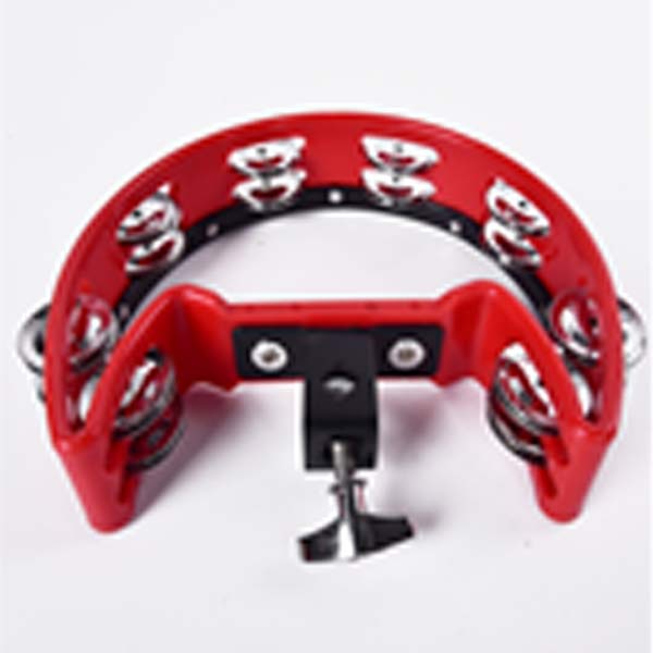 Plastic Tambourine, 18 Inch Diameter, Red