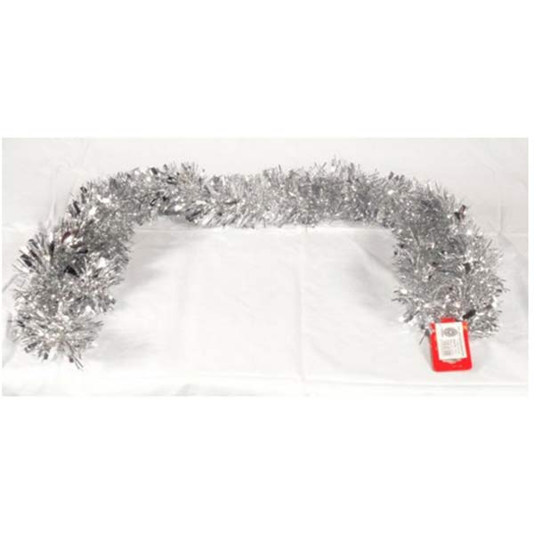 Tinsel Garland 9Cmx2M Silver