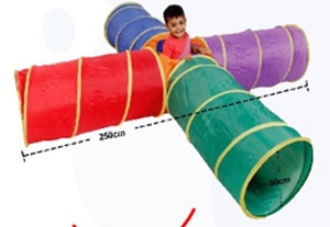 4 way Tunnel - Size : 250cm (L) x 250cm (W) x 60cm (D)