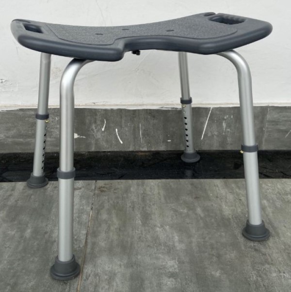 Shower Chair Height-38-52cm (6 Level Adjustable) With Shower Nozzle Holder