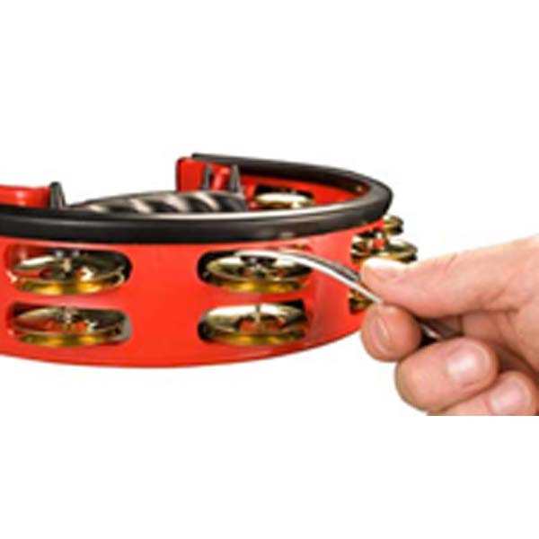 Tambourine Adjustable, Wood Rim, Polyster Faceskin 10inch