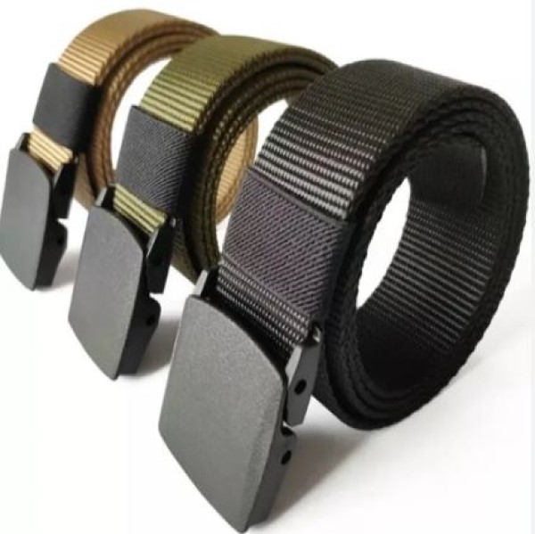 Nylon Belt w/Aluminum Buckle For Men Olive-110cm AceCamp