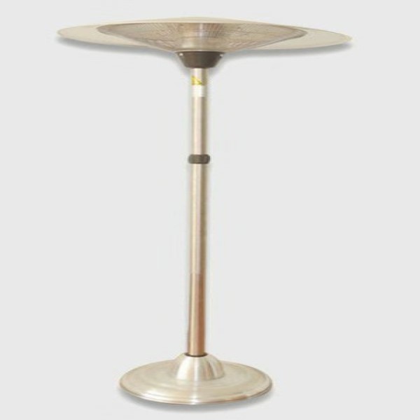 Standing Umbrella Design Electric Patio Heater With Halogen or Carobo Tubes -2, Stainless Steel Silver, Height-210cm Three setting - 1200/1800/3000W