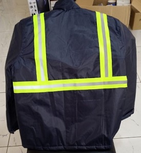 Rider Jacket, With Reflective Stripes front and back and 2 Waist Pockets - S/M/L/XL