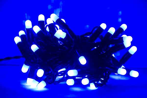 Led Bullet Lighting String, 4W, 5Meter, Black Cable Win Win Blue