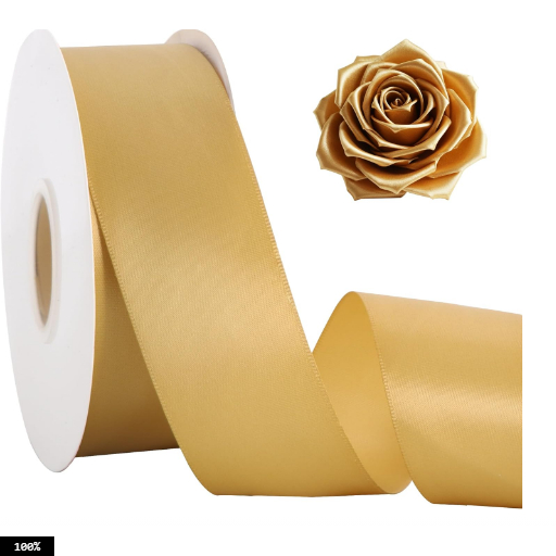Satin Ribbon Width : 1.25Cm, 30 Yards/Roll, Gold