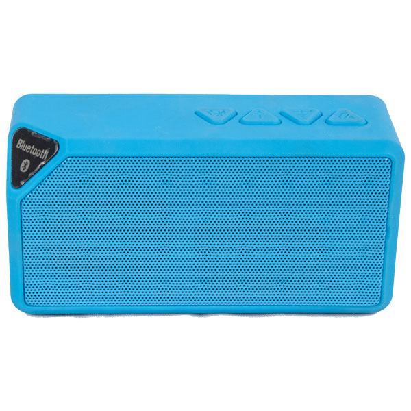 Bluetooth Speaker Tf Card+Handsfree+Fm Radio+Voice Reminding+Response Memberane Bt-6 Blue