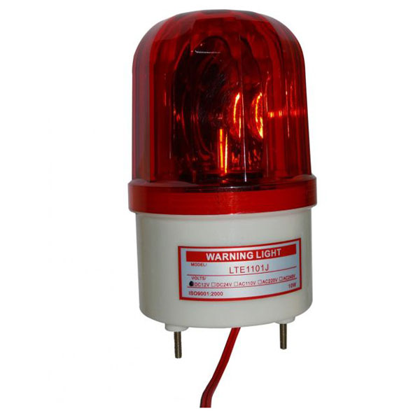 220V Ac Rotary Warning Lamp With Siren 1.5W Led, 90Db Blue
