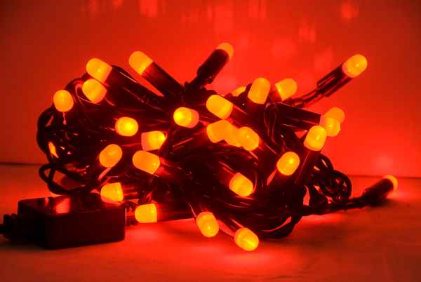 Led Bullet Lighting String, 4W, 5Meter, Black Cable Win Win Red