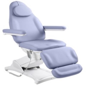 Electric Treatment Bed - PU Black Leather, Sponge, Plywood, Metal, Electric Motor, 240V With Fused UK Plug Cable