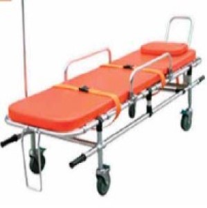 Wheeled Model Stretcher, With Stand For Intravenous Drip, 4 Wheels, Easy Movement