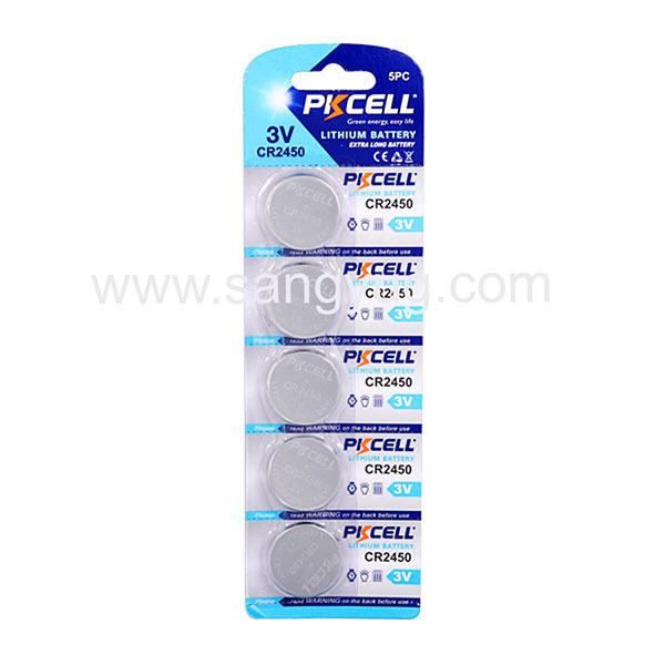 Lithium Battery PKCELL CR2450 Single Piece